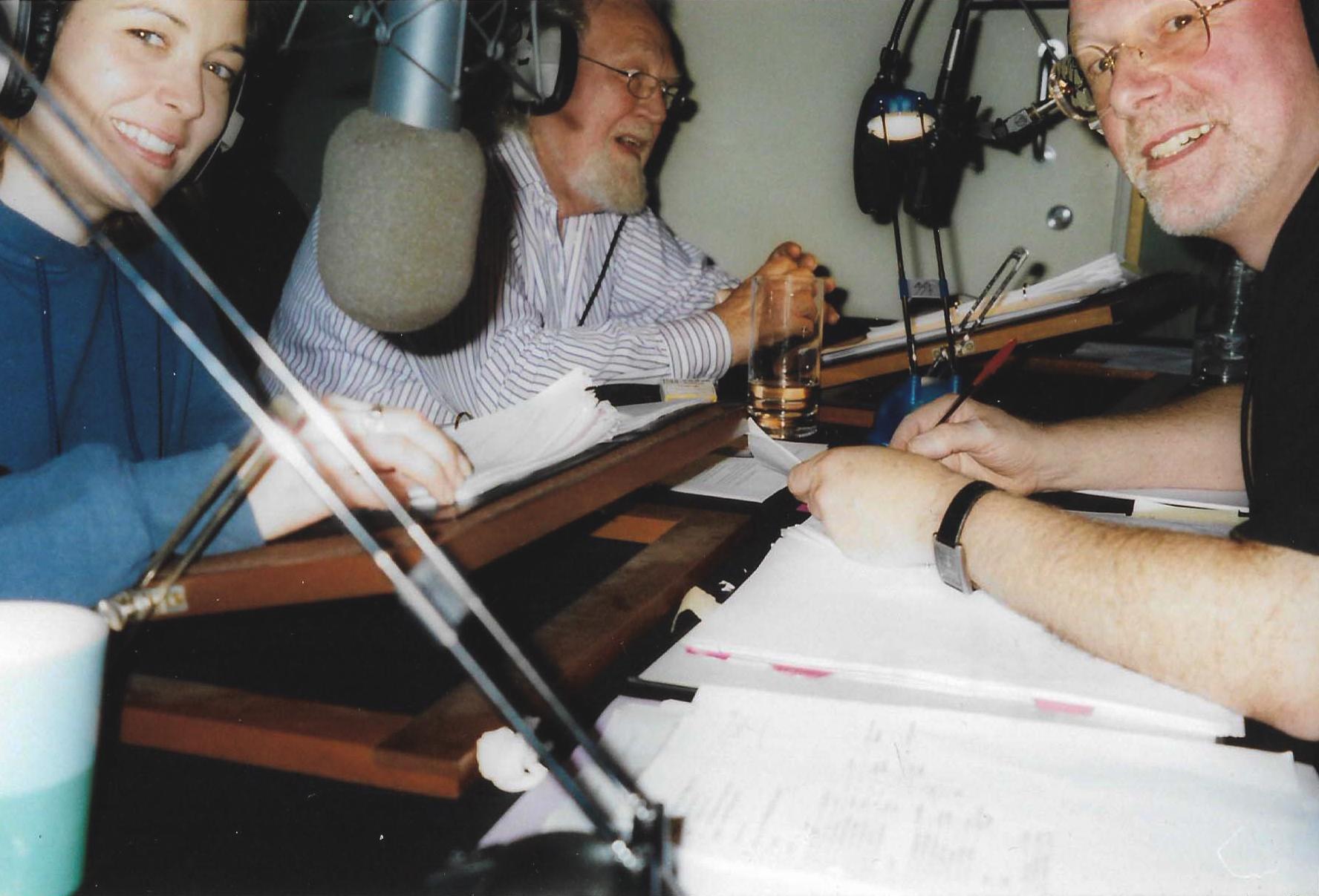 In the photo left to right:  Jonell Elliot, Joss Ackland, Murti Schofield.