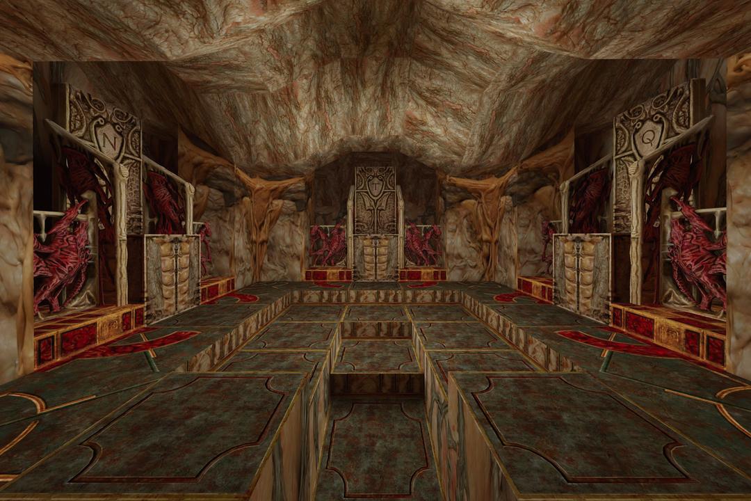 Natla, Tihocan and Qualopec throne room in Atlantis