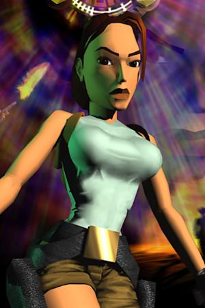 Lara Croft as depicted on the cover of Tomb Raider (1996) 